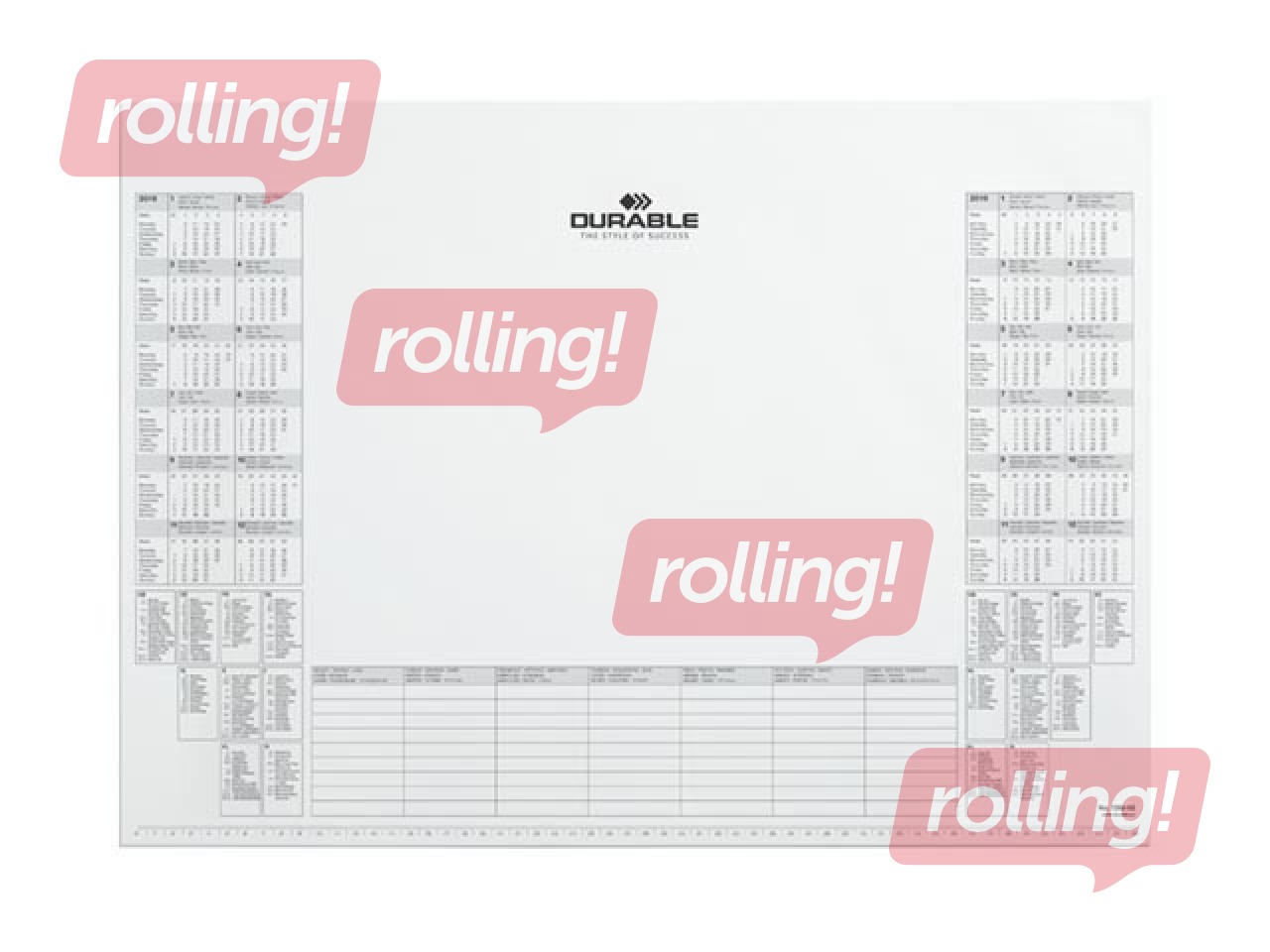Paper desk mat Durable (inlay), white, 25 sheets, 57x40.5cm
