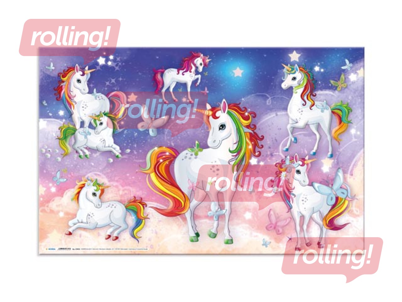 Настил для стола, с единорогом, 55x35см