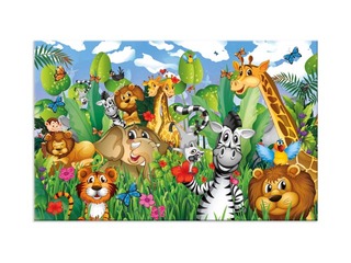 Desk pad with Jungle motif, 55x35cm