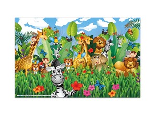 Desk pad with Jungle motif, 55x35cm