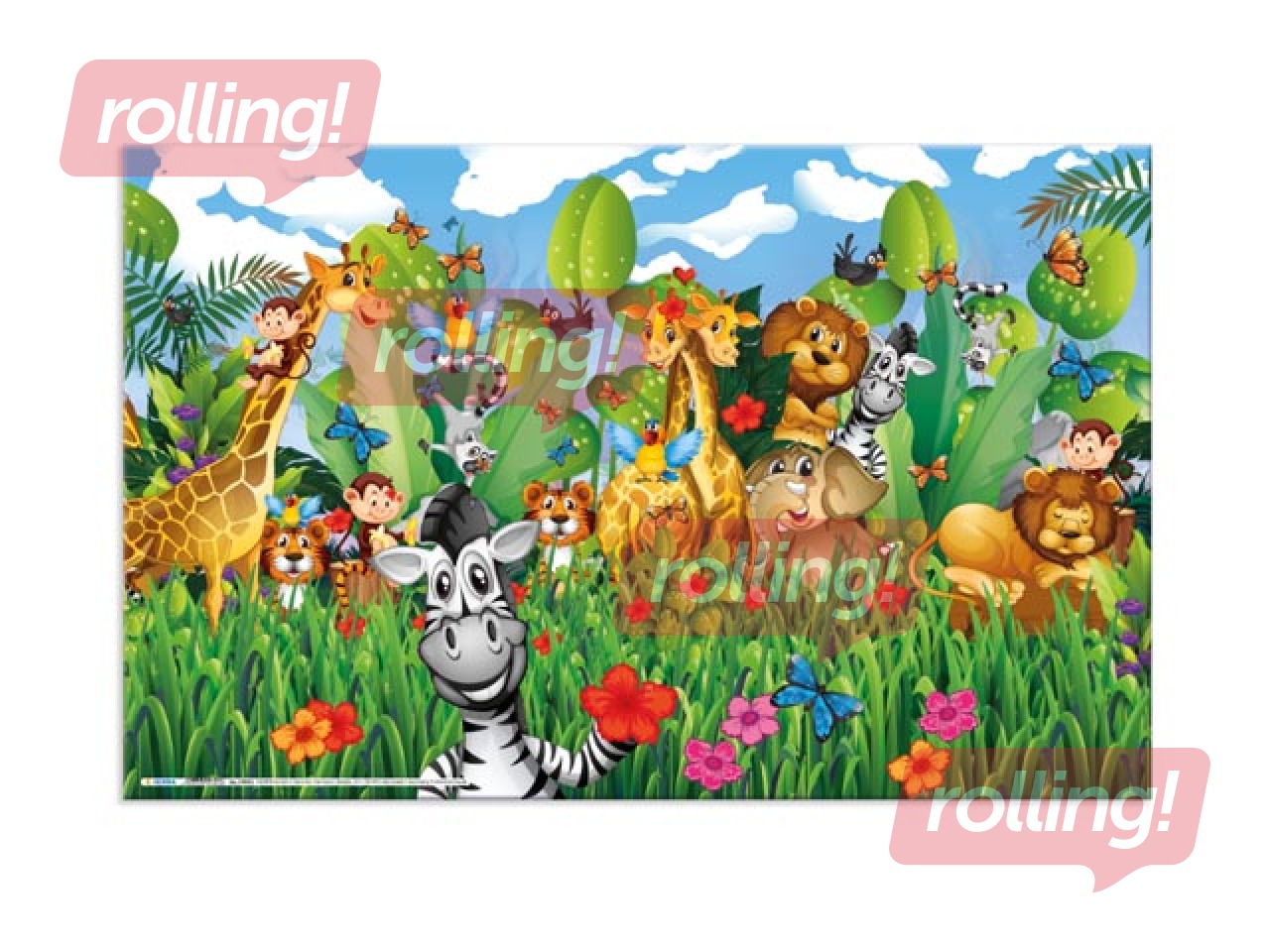 Desk pad with Jungle motif, 55x35cm