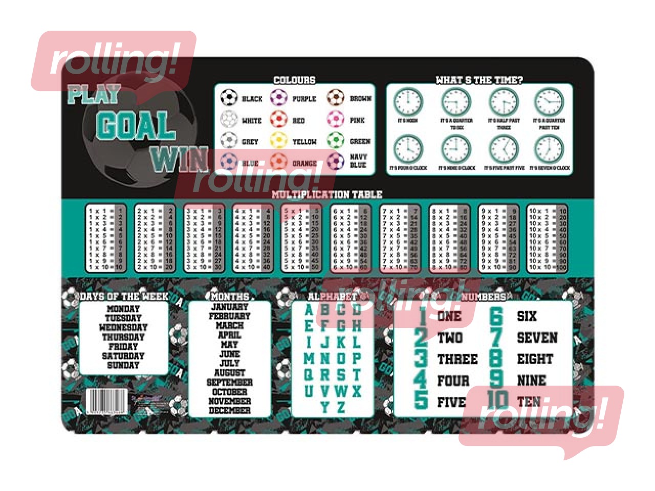 Lamineeritud lauamatt Bambino, A3, 2 erinevat disaini