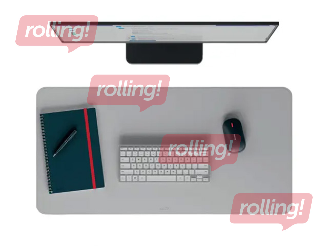 Desk Mat Leitz Large, 80x40 cm, light grey