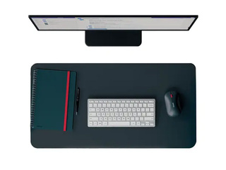 Lauakate Leitz Large Leather Desk Mat, 70x36cm, tumehall