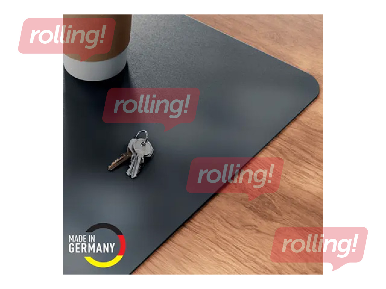 Lauakate Leitz Large Leather Desk Mat, 70x36cm, tumehall