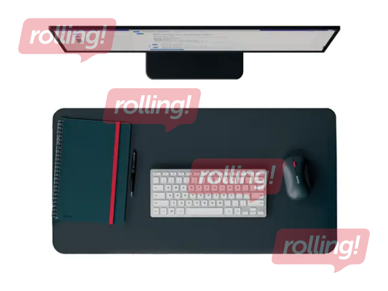 Настольный коврик Leitz Large Leather Desk Mat, 70x36см, тёмно-серый