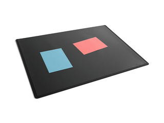 Lauamatt Durable läbipaistva kilega, servaga, must, 53x40cm