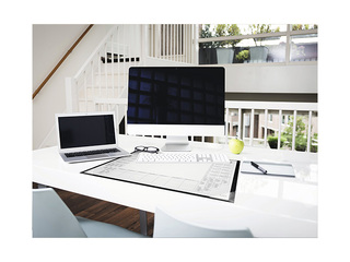 Desk mat Durable with calendar, black, 60x43cm