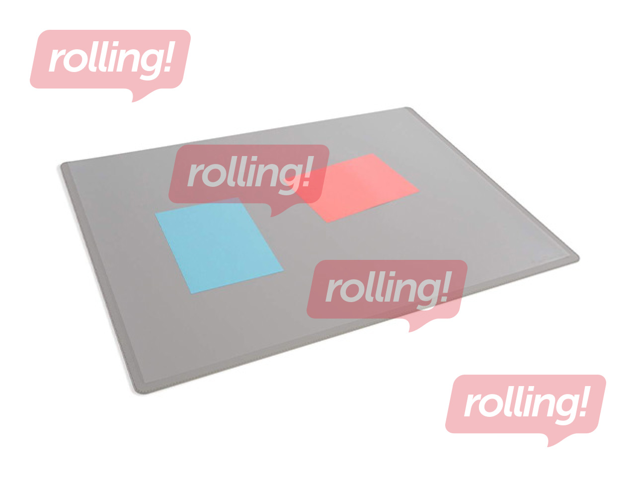 Galda paliktnis Durable ar caurspīdīgu pārklājumu PP, pelēks, 53x40cm