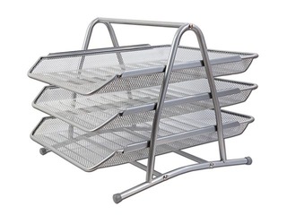 Letter tray Concorde, metal, silver