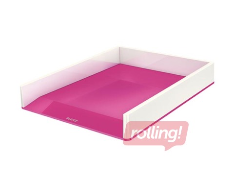 Dokumendisahtel Leitz WOW, valge/roosa + KINGITUS! Osta kirjaalused Leitz WOW ja saa kingitus!