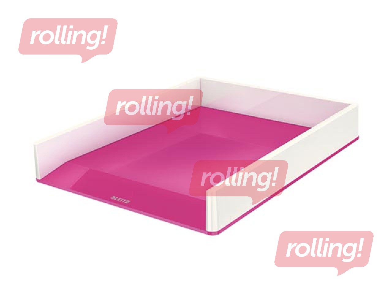 Dokumendisahtel Leitz WOW, valge/roosa + KINGITUS! Osta kirjaalused Leitz WOW ja saa kingitus!