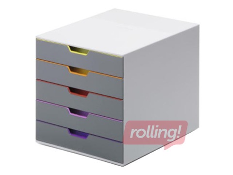 Drawer box Durable Varicolor, 5 coloured drawers