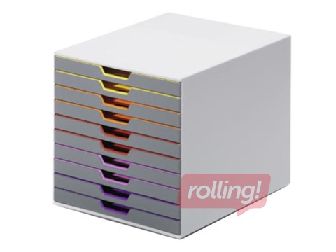 Бокс для документов Durable Varicolor, с 10 ящичками