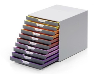 Drawer boxe Durable Varicolor, 10 coloured drawers