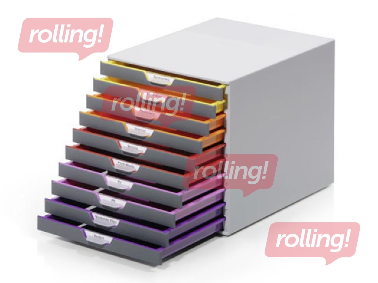 Drawer boxe Durable Varicolor, 10 coloured drawers