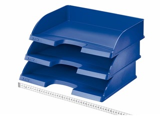 Letter tray Leitz Plus, A4, landscape, blue