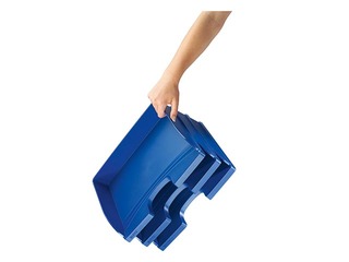 Letter tray Leitz Plus, A4, landscape, blue