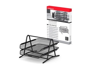 2-tier metal letter tray ErichKrause, steel, black