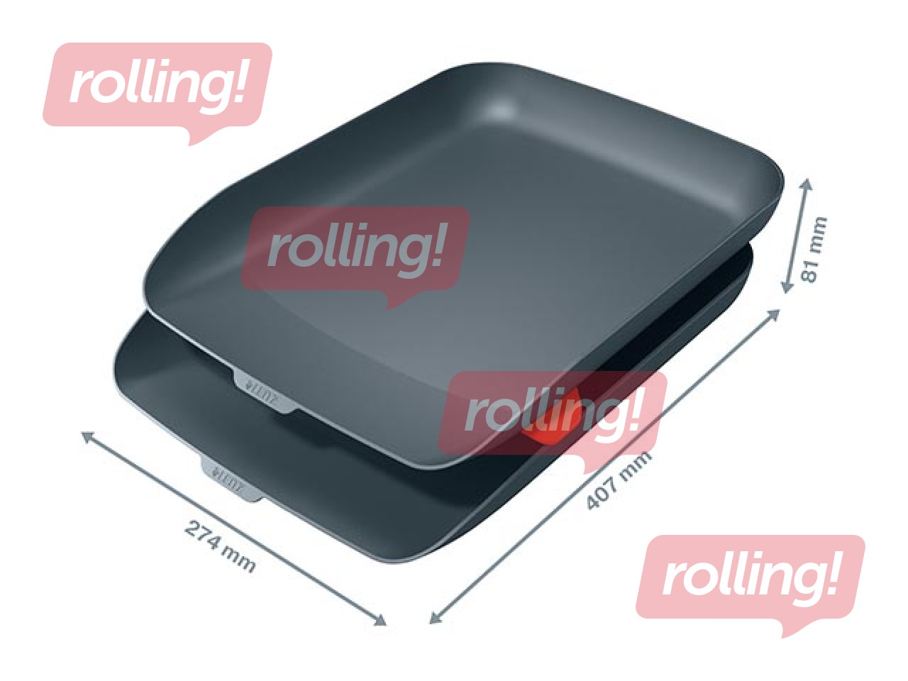 Leitz Cosy Letter Tray, Set of 2, velvet grey