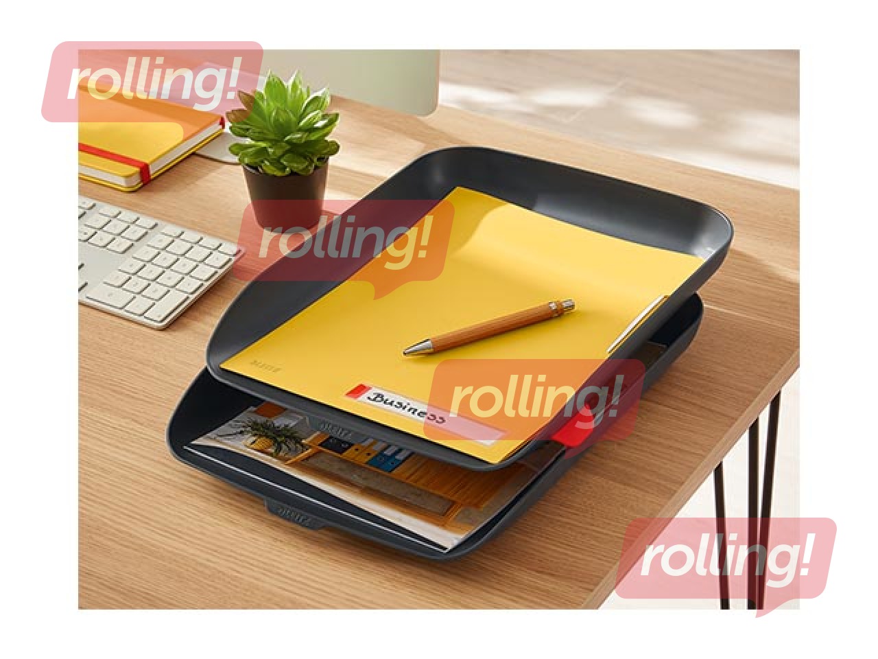 Leitz Cosy Letter Tray, Set of 2, velvet grey