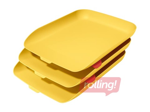 Dokumentu plauktu komplekts Leitz Cosy 3, dzeltens