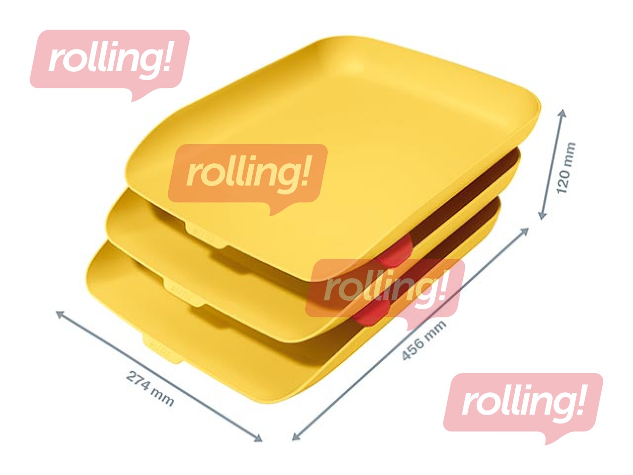 Dokumentu plauktu komplekts Leitz Cosy 3, dzeltens