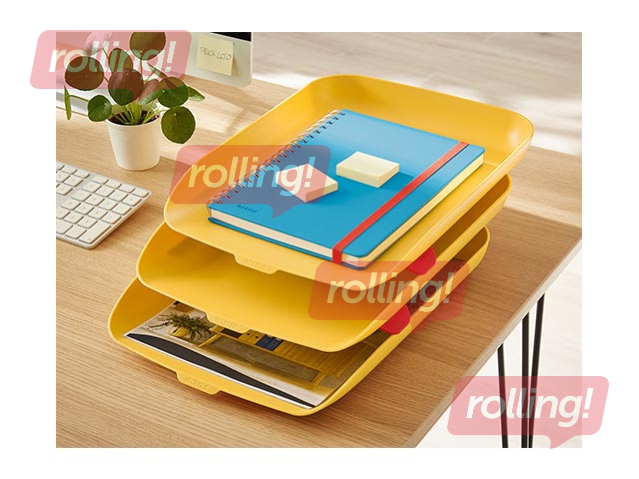 Dokumentu plauktu komplekts Leitz Cosy 3, dzeltens