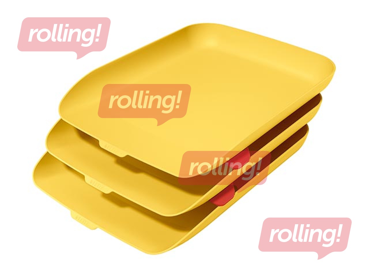 Leitz Cosy Letter Tray, Set of 3, kollane  