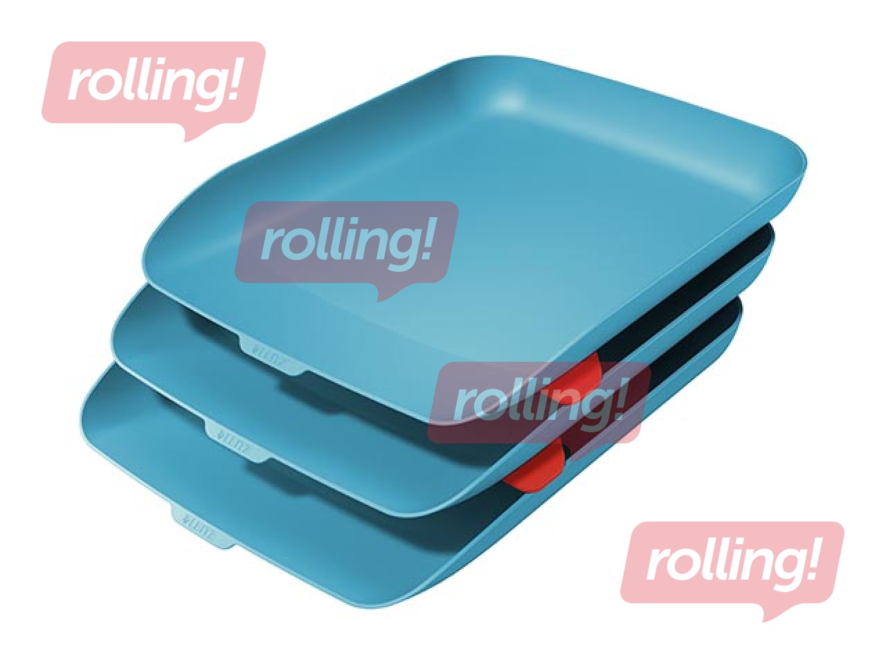 Leitz Cosy Letter Tray, Set of 3, calm blue