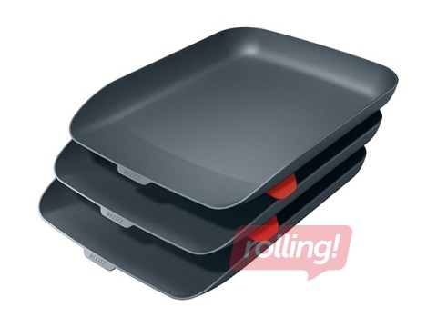 Leitz Cosy Letter Tray, Set of 3, velvet grey