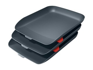Leitz Cosy Letter Tray, Set of 3, velvet grey