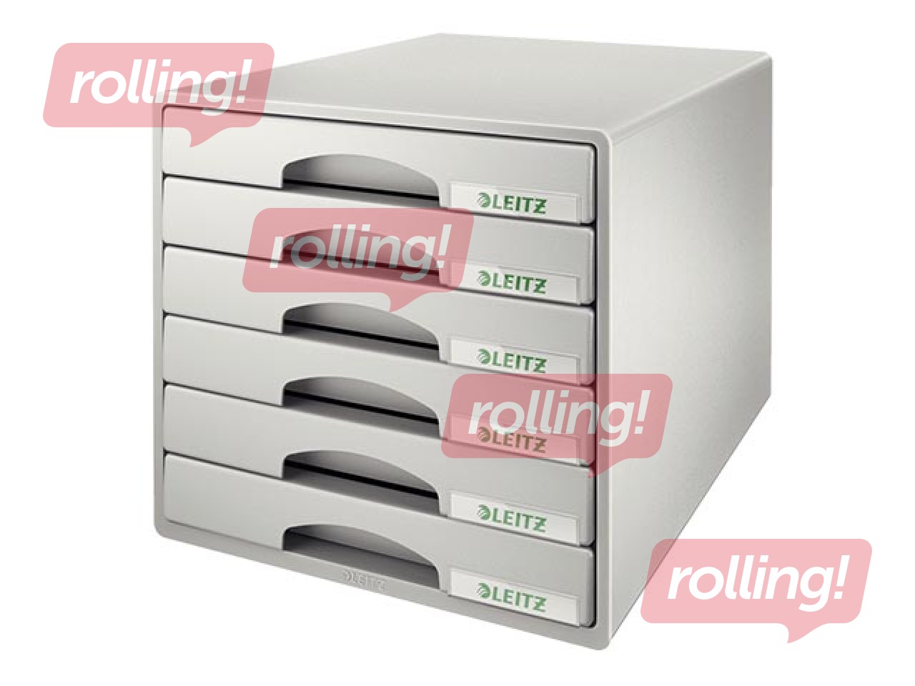Dokumentu plauktu komplekts Leitz Plus, 6 atvilktnes, pelēks