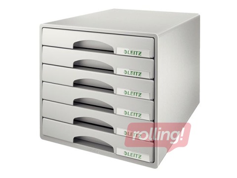 Drawer boxe Leitz Plus, 6 drawers, grey