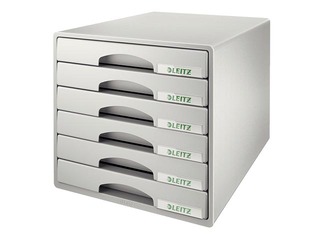 Drawer boxe Leitz Plus, 6 drawers, grey
