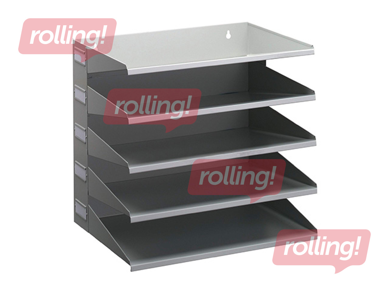 Document tray set, Durable, opening at the wider side, grey, A4