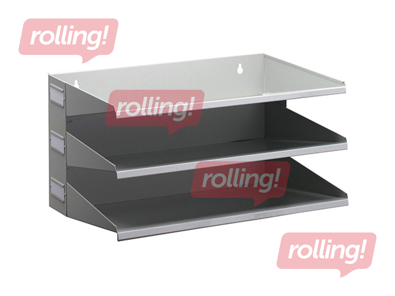 Document tray set, Durable, opening at the wider side, grey, A4