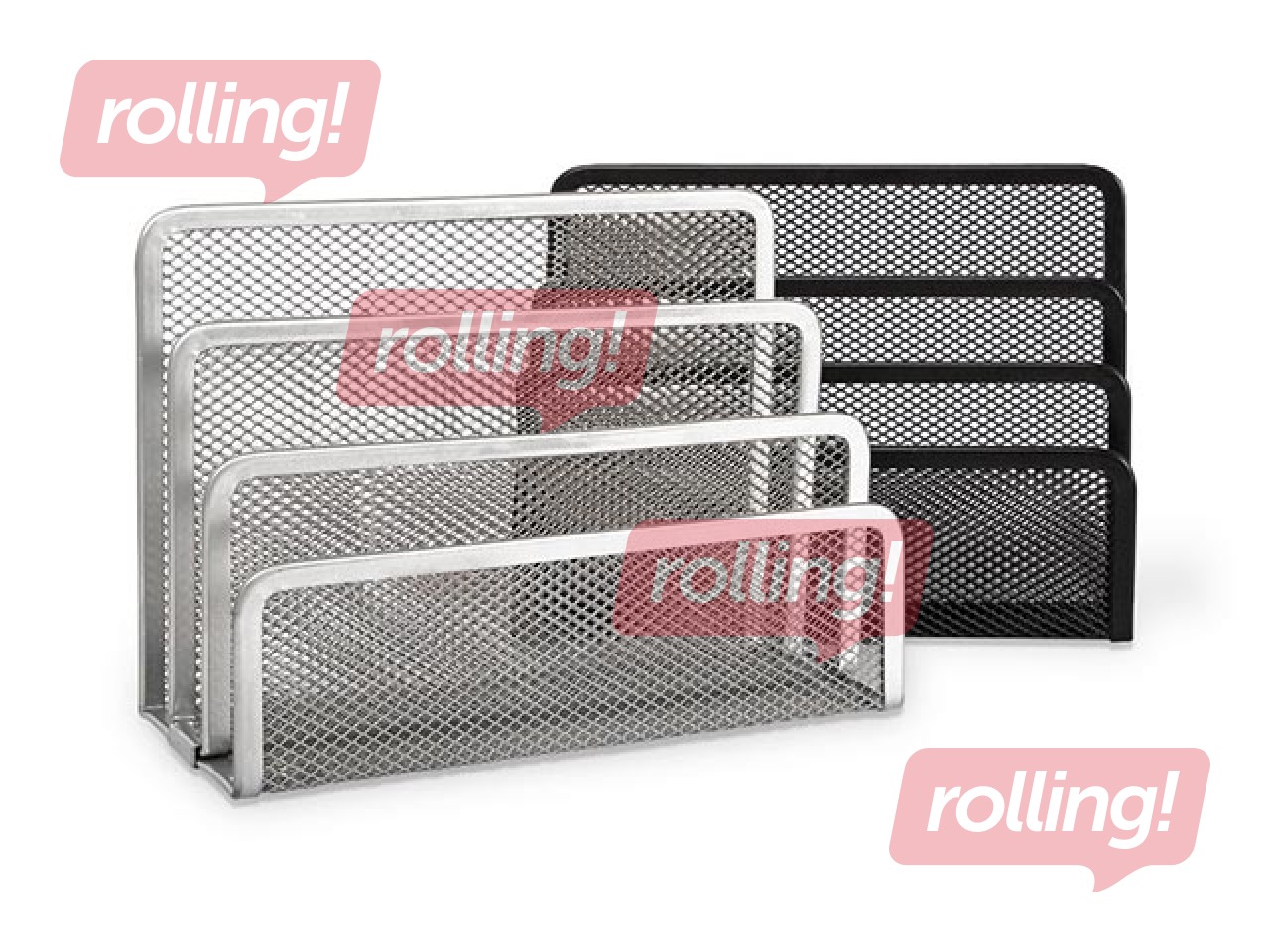 Штатив для писем Fopus, 3 отделения, метал, черный