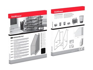 Vertical metal paper holder ErichKrause Steel, black
