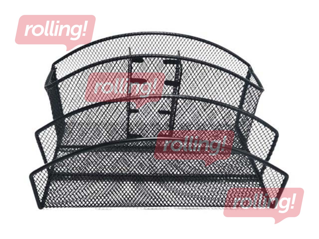 Desktop organiser Concorde, 5 compartments, metal, black