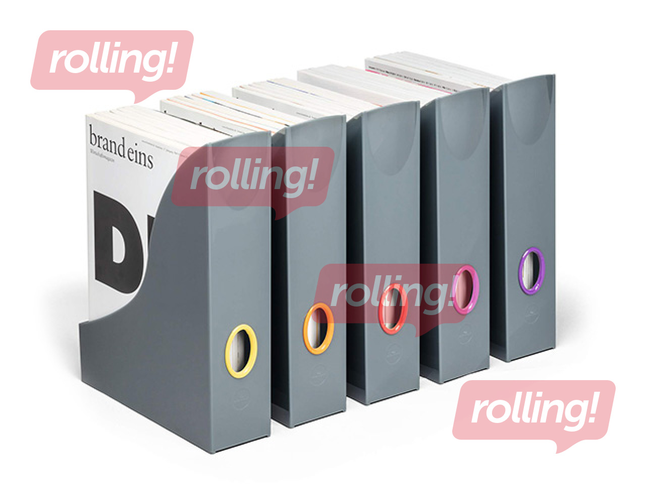 Ajakirjahoidikute komplekt Durable Varicolor, A4, hall, 5tk