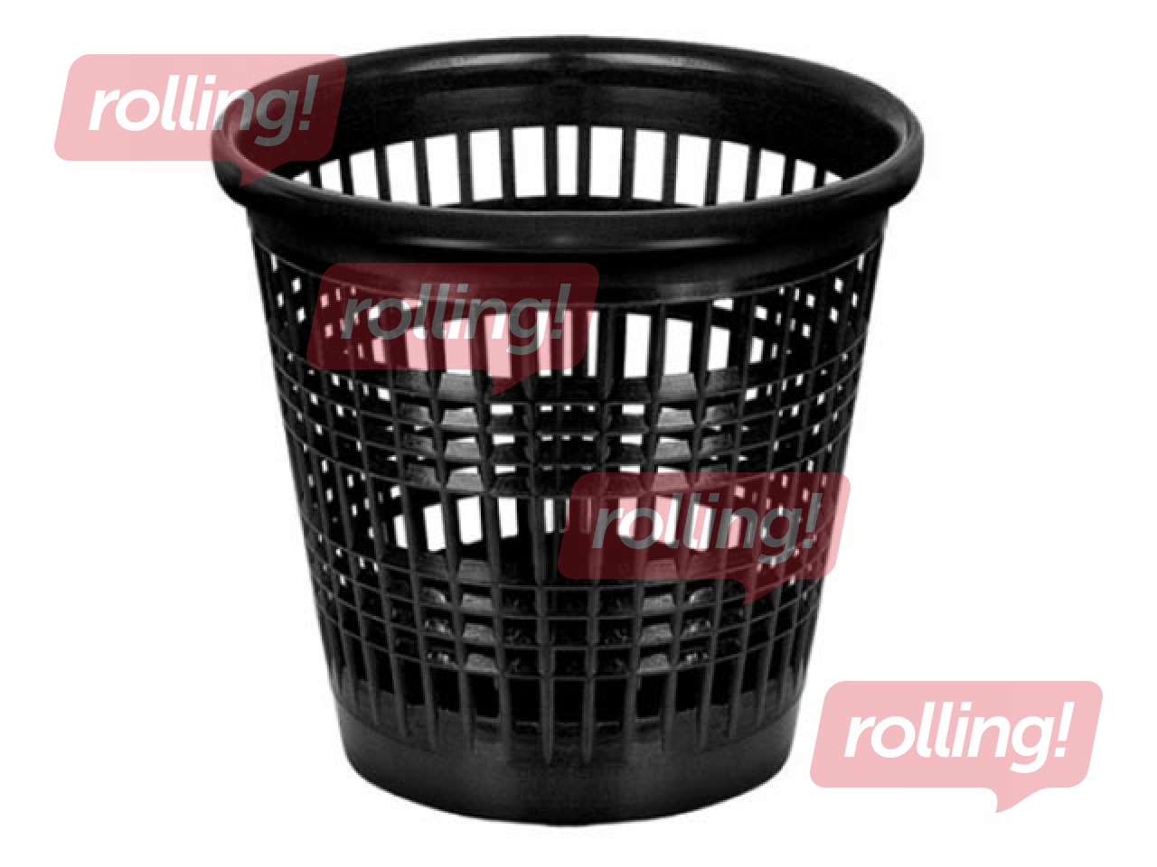 Papīrgrozs Forpus, plastikāta, melns, 10l