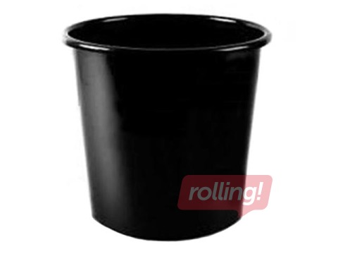 Papīrgrozs Forpus, plastikāta, melns, 10l