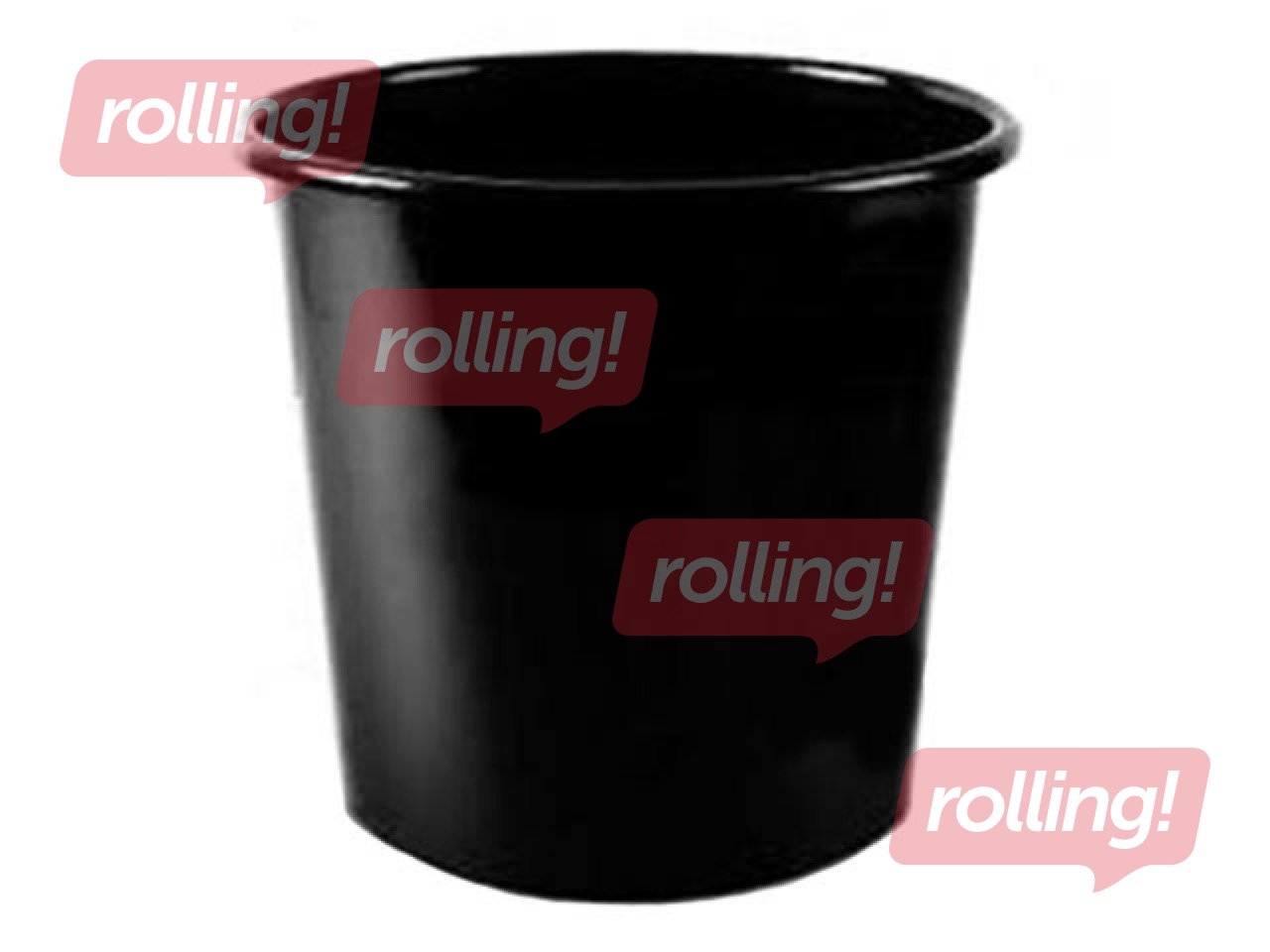 Papīrgrozs Forpus, plastikāta, melns, 10l