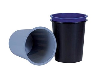 Wastebasket, plastic, black, 14l