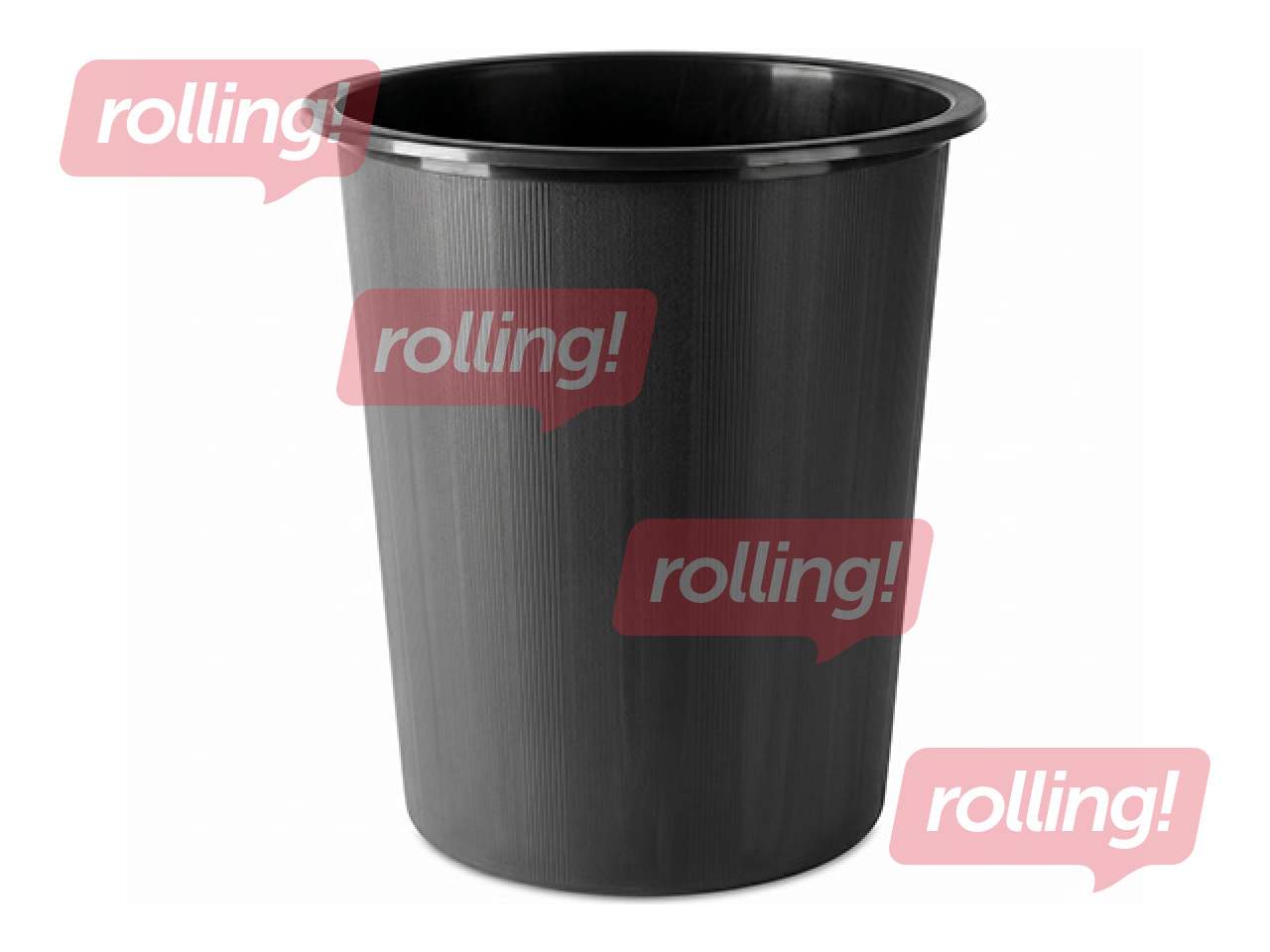 Wastebasket, plastic, black, 14l