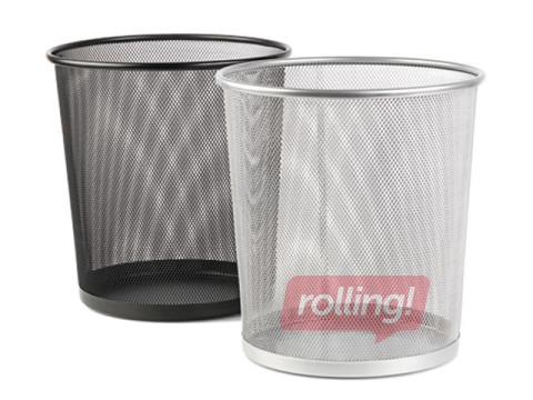 Waste bin Forpus, metal, black, 12l