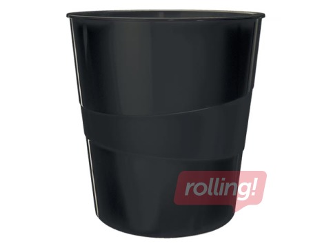 Papīrgrozs Leitz Recycle, plastikāta, melns, 15l