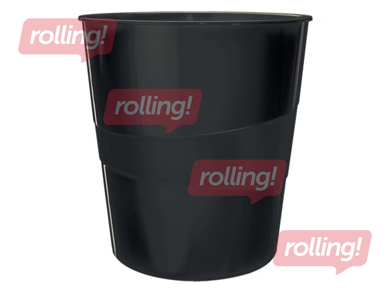 Papīrgrozs Leitz Recycle, plastikāta, melns, 15l