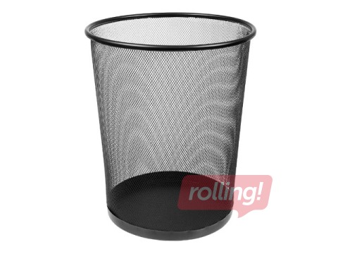 Prügikast MemoBe, metall, must, 19l